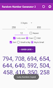 Random Number Generator 2 screenshot 5