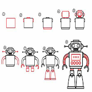 How to Draw Robot Affiche