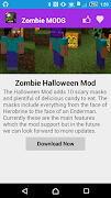 برنامه‌نما Zombie MOD For MCPE` عکس از صفحه