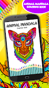 Desenho colorir animal mandala Cartaz