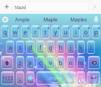 Rainbow Keyboard Theme syot layar 1