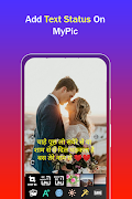 برنامه‌نما MyPic Status Maker عکس از صفحه