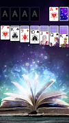 Solitaire Magic book Theme الملصق