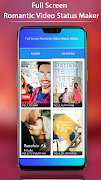 پوستر FullScreen Romantic Video Status Maker - 30 Sec