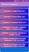 Electrical Calculator اسکرین شاٹ 4