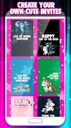 Cute Unicorn Invitations screenshot 1