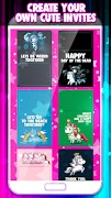 Cute Unicorn Invitations screenshot 1