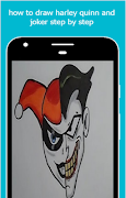 how to draw harley quinn and joker step by step স্ক্রিনশট 1