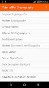برنامه‌نما Cryptography Tutorial عکس از صفحه