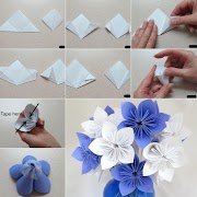 Tutorial Bunga Origami Paper screenshot 3