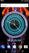 Red Neon Clock Widget ảnh chụp màn hình 2