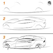 Drawing A Car Step by Step Tutorials Screenshot 3
