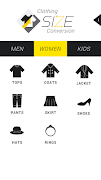 Clothing Size Conversion poster