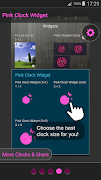 Pink Clock Widget syot layar 4