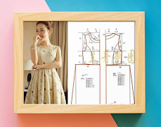 patrones de vestidos completos Poster