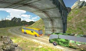 Offroad Tourist Bus Driving 3D syot layar 1