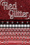 Red Glitter Keyboard syot layar 2