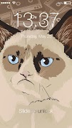 Grumpy Cat ART Wallpaper Cool Pattern Smart Lock-poster