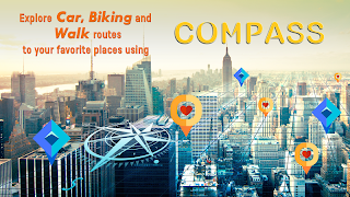 Compass Maps & Directions with Navigation Compass poster