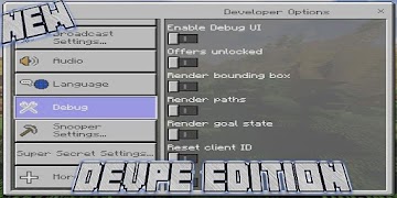 Dev Edition Add-on For MCPE poster