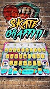 Skateboard Graffiti Keyboard Theme Ekran Görüntüsü 1