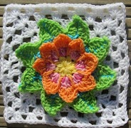 Crochet Flower Pattern ポスター