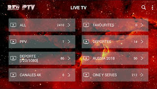 برنامه‌نما RED IPTV + عکس از صفحه