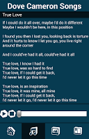1 Schermata Dove Cameron Songs