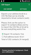 Export Contacts CSV for Gmail स्क्रीनशॉट 1