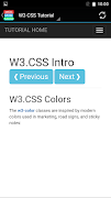 برنامه‌نما W3 CSS Tutorial OFFLINE APP عکس از صفحه