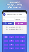 Celsius / Fahrenheit / Kelvin : °C to °F Converter 스크린샷 2
