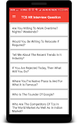 TCS HR Interview Question скриншот 1