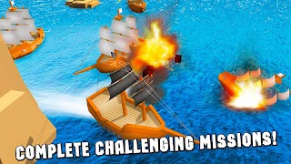 برنامه‌نما Cube Seas: Pirate Fight 3D عکس از صفحه