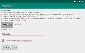 Robux miner for Roblox screenshot 5