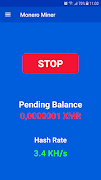 Monero Miner - Free XMR Mining اسکرین شاٹ 1