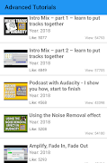 برنامه‌نما Video Audacity tutorials عکس از صفحه