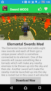 برنامه‌نما Sword Mod For MCPE` عکس از صفحه