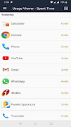1 Schermata Android Usage Viewer -  Spent Usage time on Apps