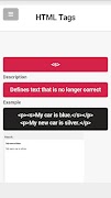 W3Schools HTML Tags(Offline) ภาพหน้าจอ 4