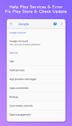 برنامهنما Help Play Services & Error - Fix Play Store &Check عکس از صفحه