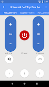 برنامه‌نما Universal Set Top Box Remote Control عکس از صفحه