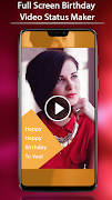 FullScreen Birthday Video Status Maker - 30 Sec اسکرین شاٹ 2