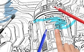 Esboce-o! Livro de colorir para Star Wars imagem de tela 2