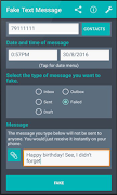 برنامه‌نما Fake Text Message 2018 عکس از صفحه