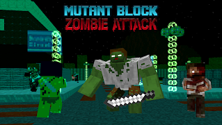 Mutant Block Zombie Attack 海报
