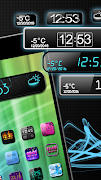 Black Digital Clock Widget اسکرین شاٹ 1
