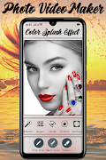 برنامه‌نما Photo Video Maker with Color Splash Effect عکس از صفحه