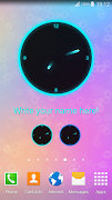 Neon Blue Theme Widget スクリーンショット 1