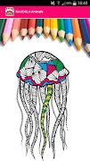 Mandala Animals Coloring for adults اسکرین شاٹ 1