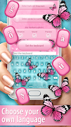Pink Butterfly Keyboard screenshot 1